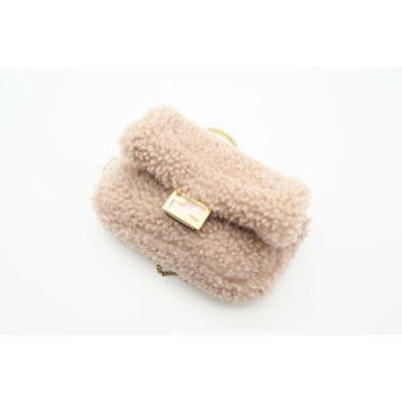 Fendi Nano First Beige Case Pink Pouch Charm Leather - Picture 1 of 9